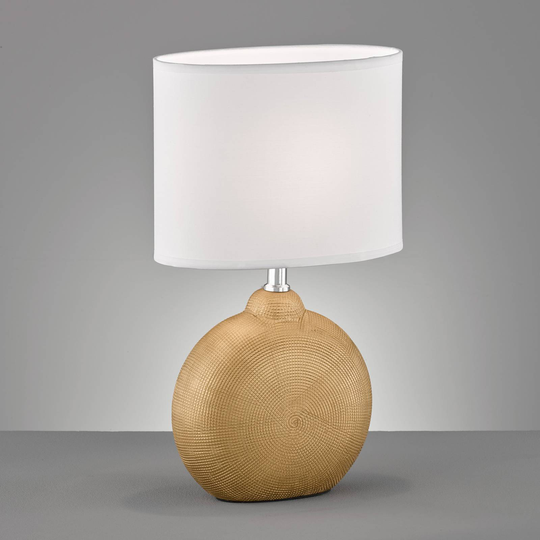 Foro bordlampe, gull/hvit, høyde 36 cm