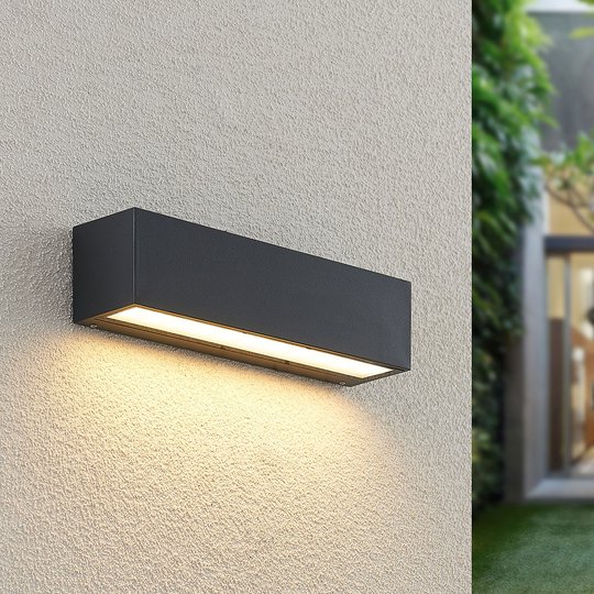 Lucande Lengo LED-lampe, down grafitt 25cm