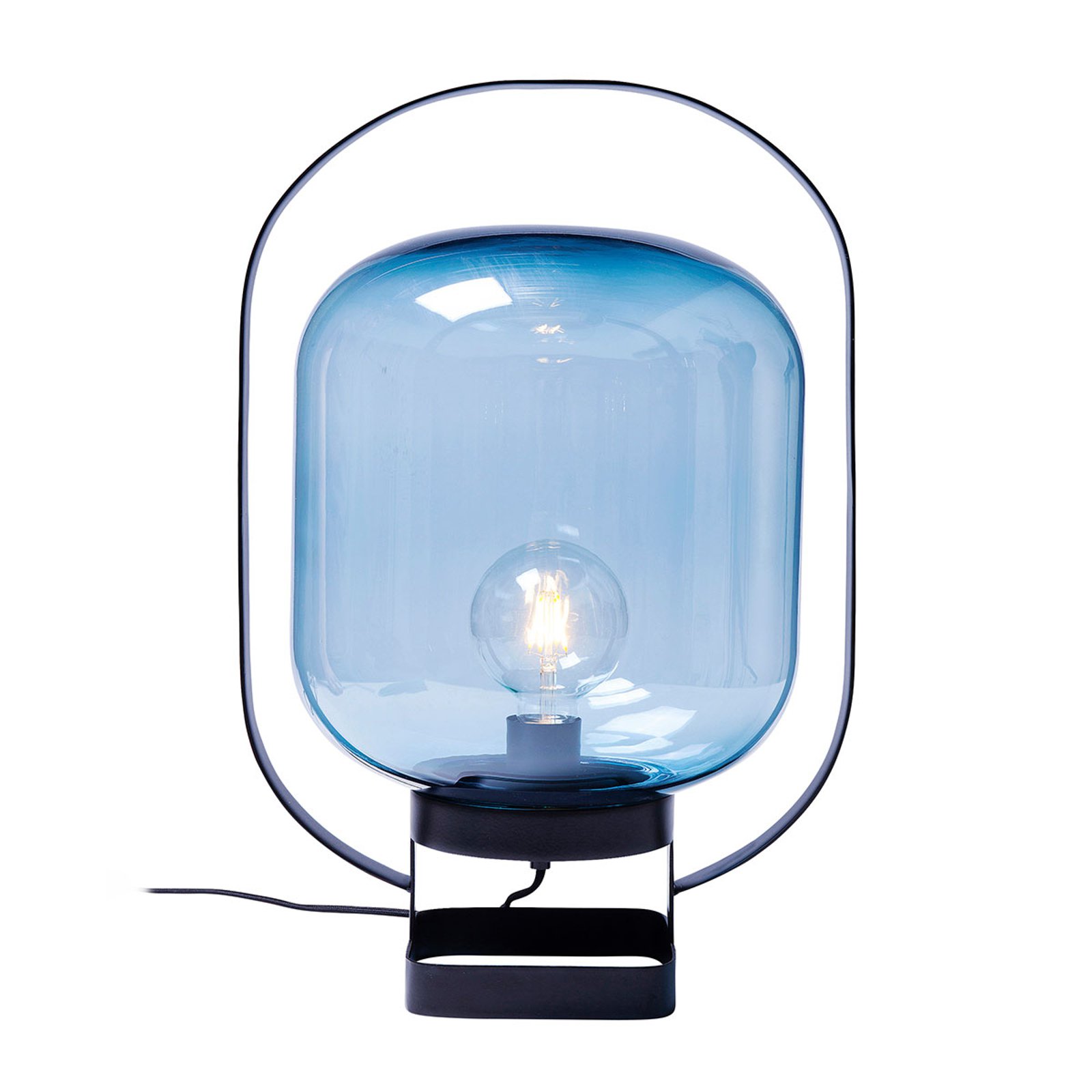 KARE Jupiter Retro bordlampe, blå-svart