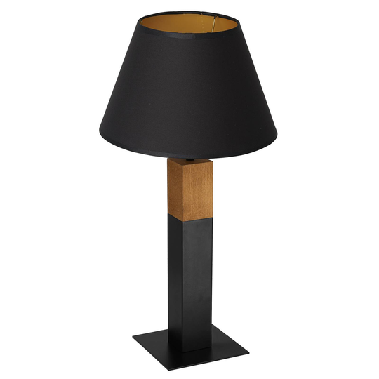 Bordlampe Stoll med konisk skjerm og tre