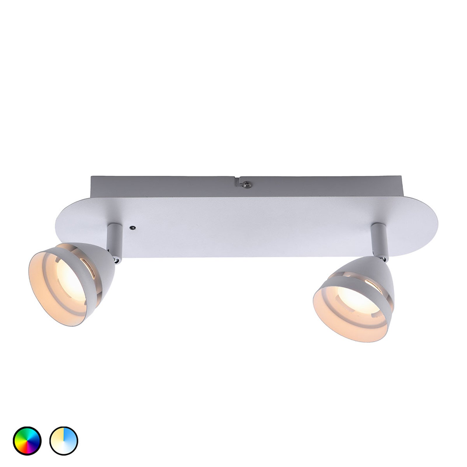 Trio WiZ Gemini LED-taklampe, 2 lys, hvit