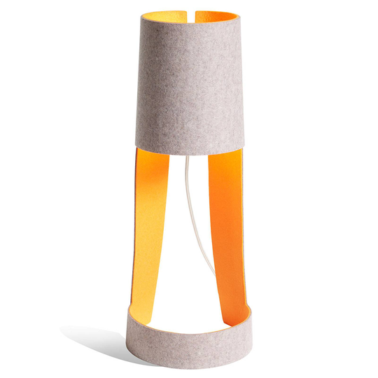 Mia bordlampe i grått og oransje
