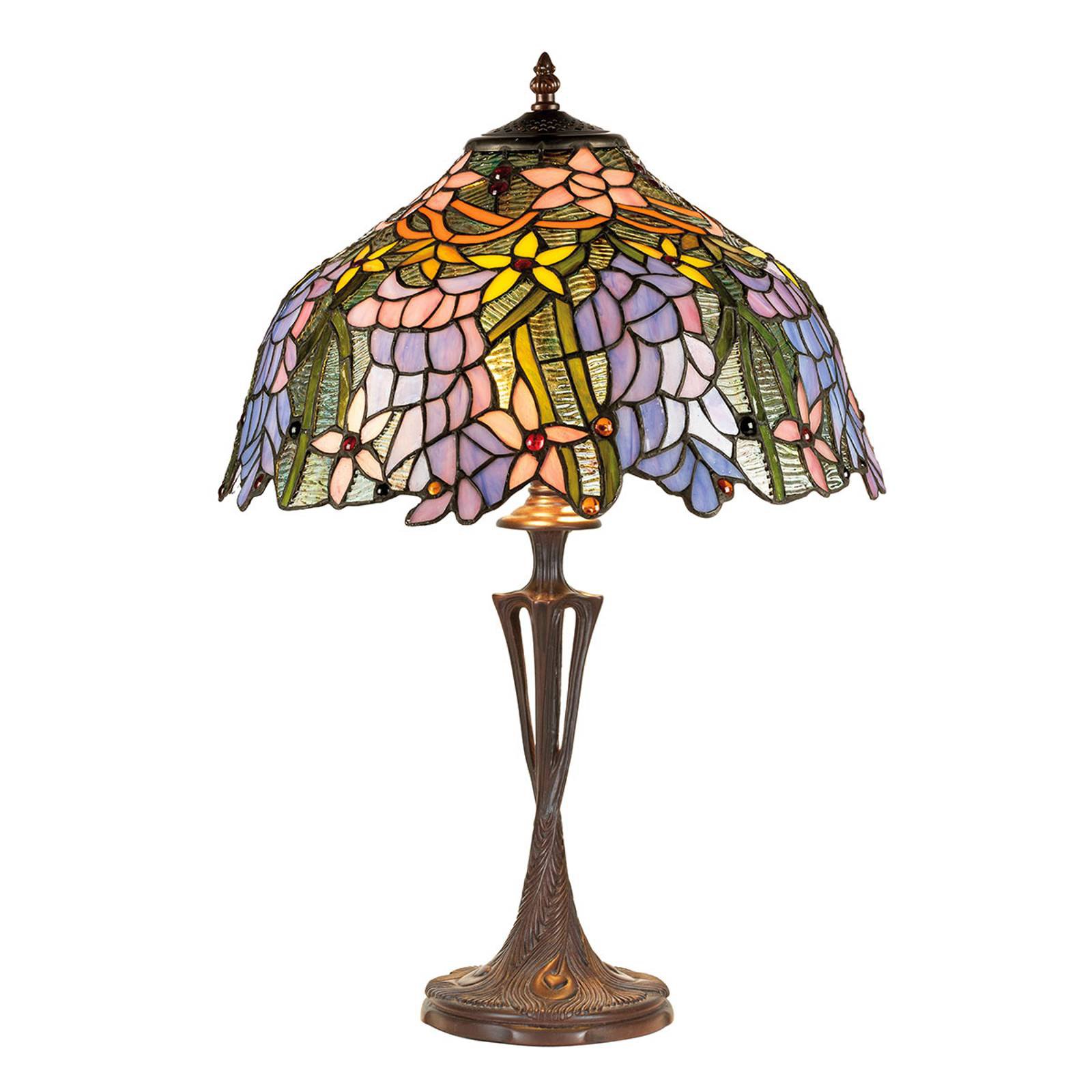 Bordlampe KT1082+PBLM11 i Tiffany-stil