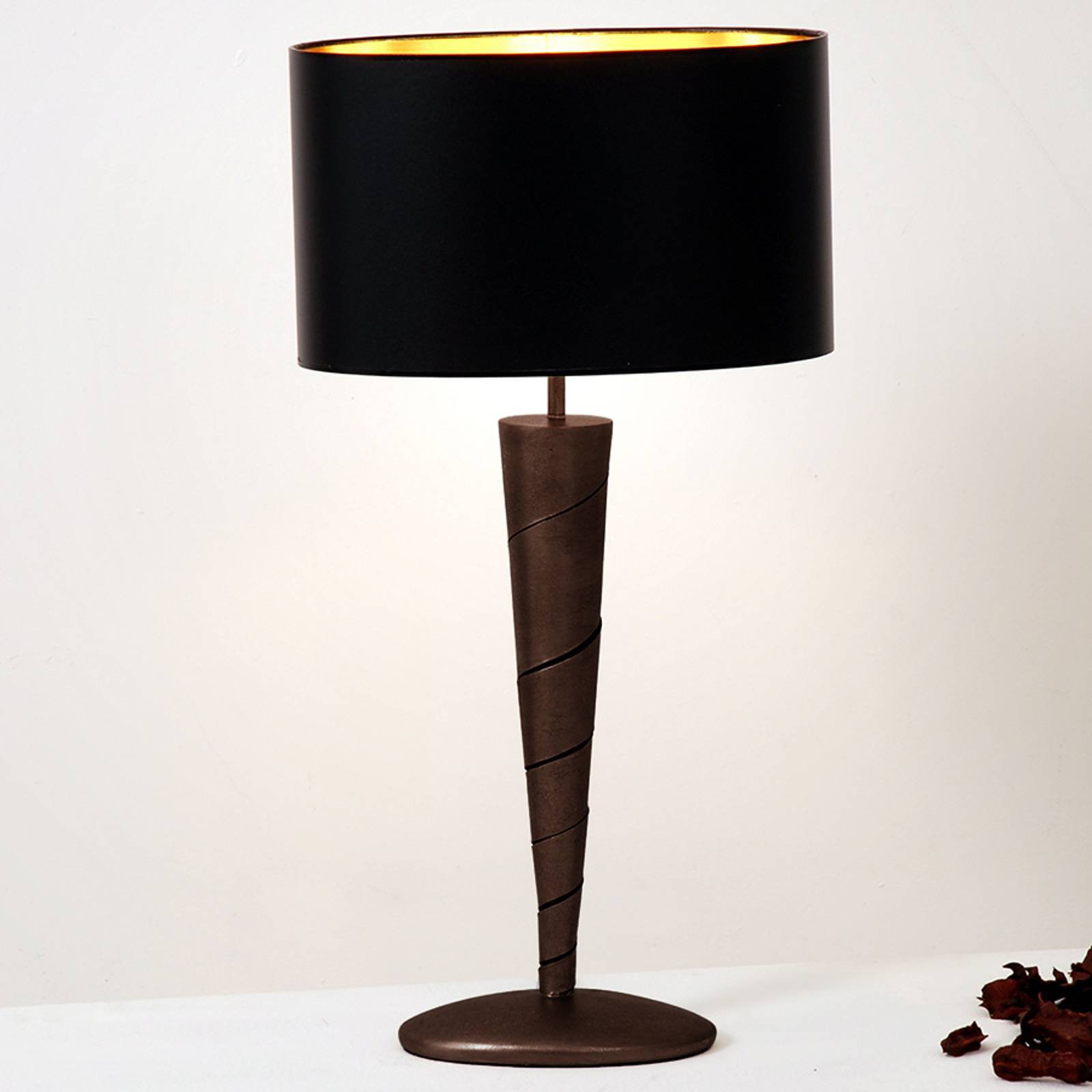 Eksklusiv bordlampe INNOVAZIONE av jern - sort