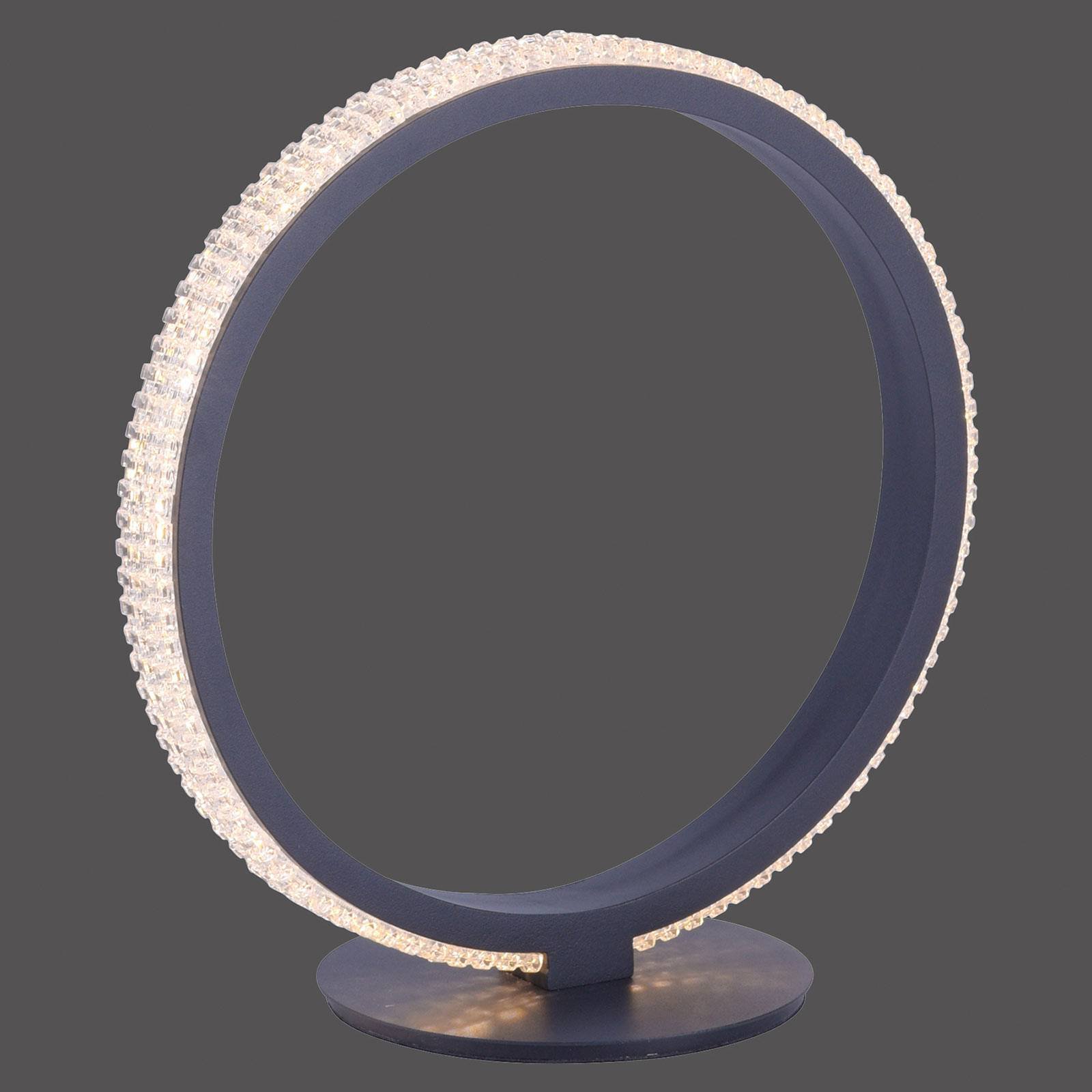 Musa LED-bordlampe, ringformet, svart