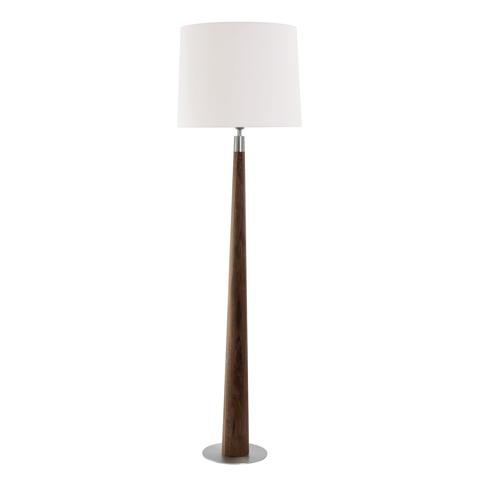 HerzBlut Conico gulvlampe, hvit, oljet valnøtt