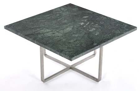 Ninety 60x60 sofabord - Grønn indio/stomme rustfritt stål