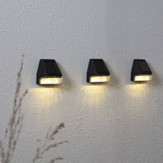 LED-solvegglampe Wally Mini i 3-er-sett