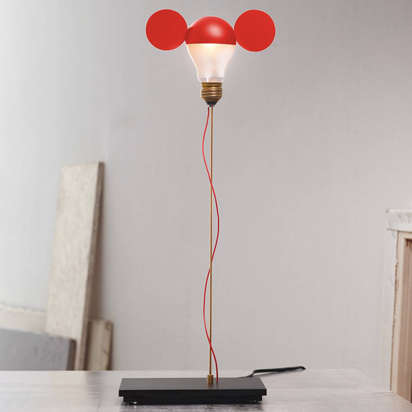 I Ricchi Poveri Toto - designer-bordlampe rød