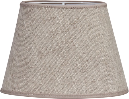 Oval Lampeskjerm Lin Lysbeige 15 cm