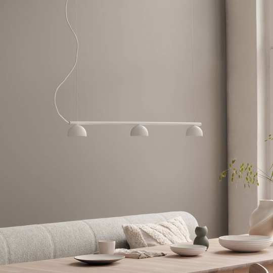Northern Blush LED-hengelampe, 3 lyskilder, hvit
