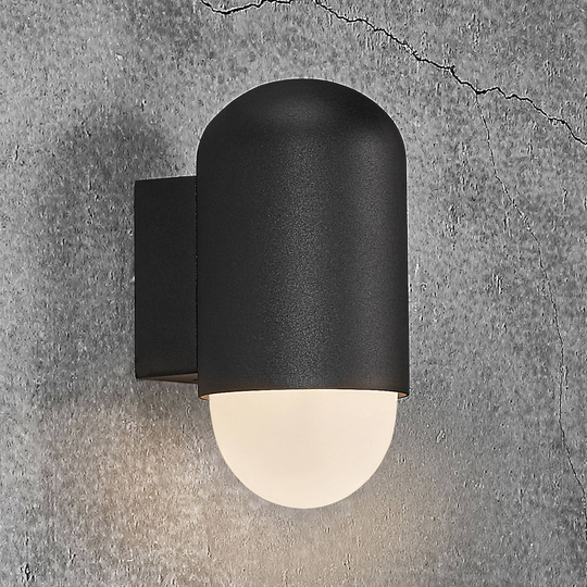 Utendørs vegglampe Heka svart