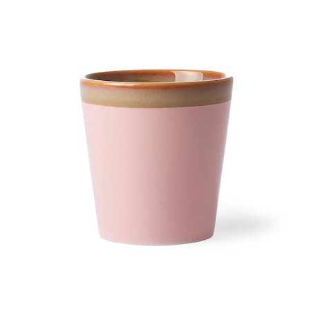 70's Keramikk Kopp Rosa