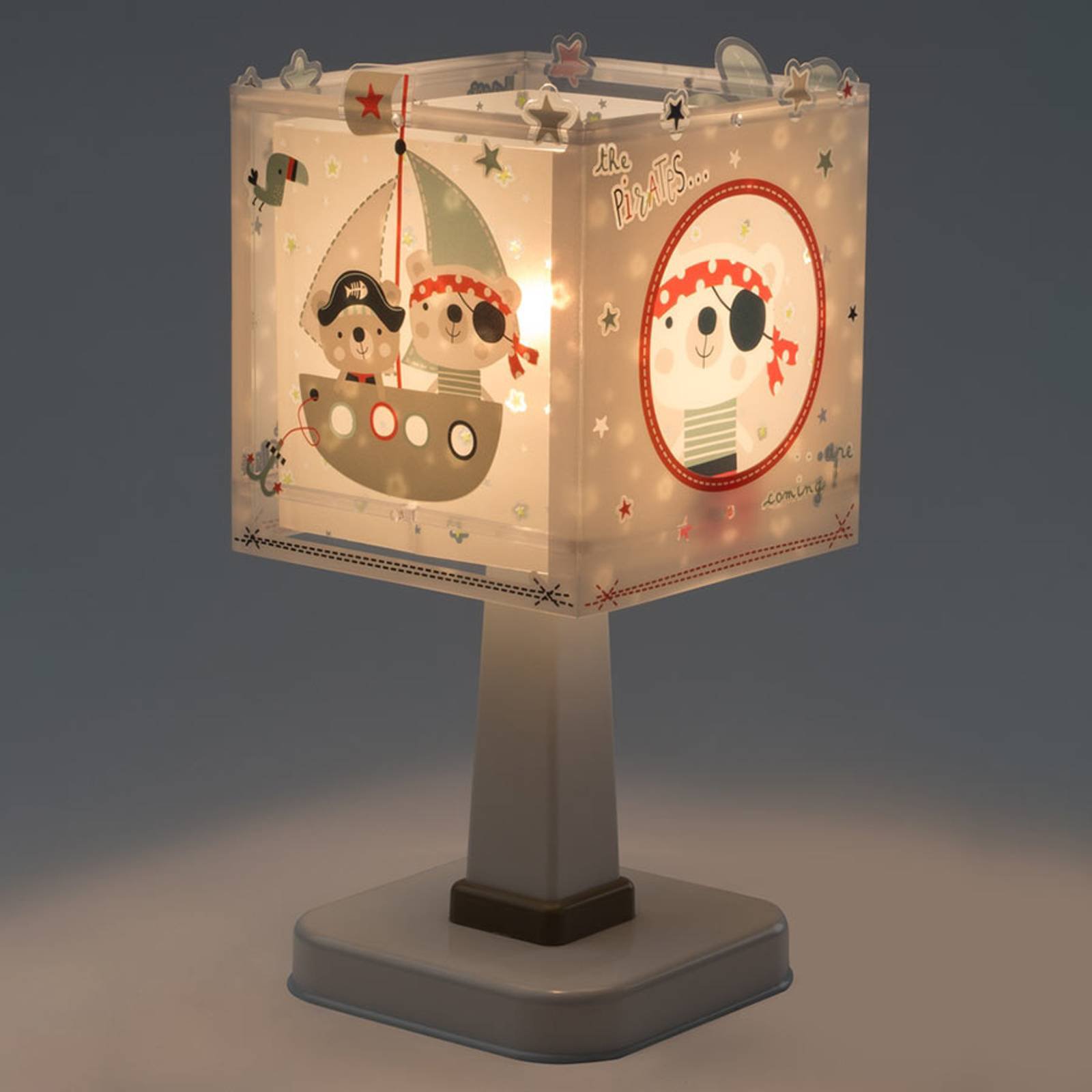 Pirates - kantet bordlampe til barnerommet