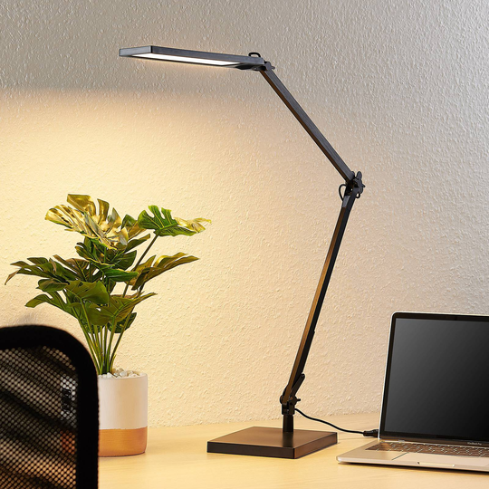 Lindby Antisa LED-skrivebordslampe, CCT med dimmer
