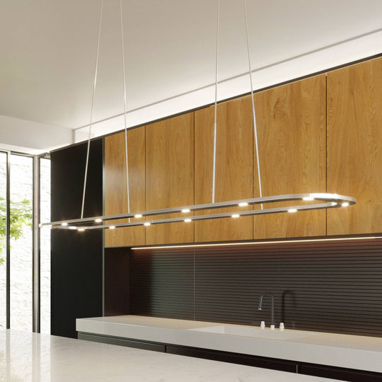 BYOK Piani Lungo pendellampe 140cm glanset alu