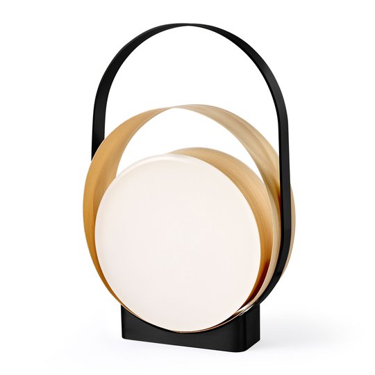 LZF Loop LED-bordlampe svart / bøk natur