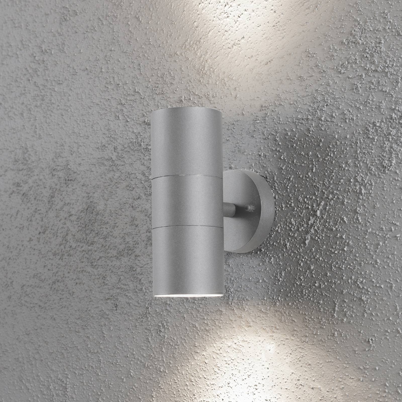 Utendørs NEW MODENA vegglampe med to lys i grå