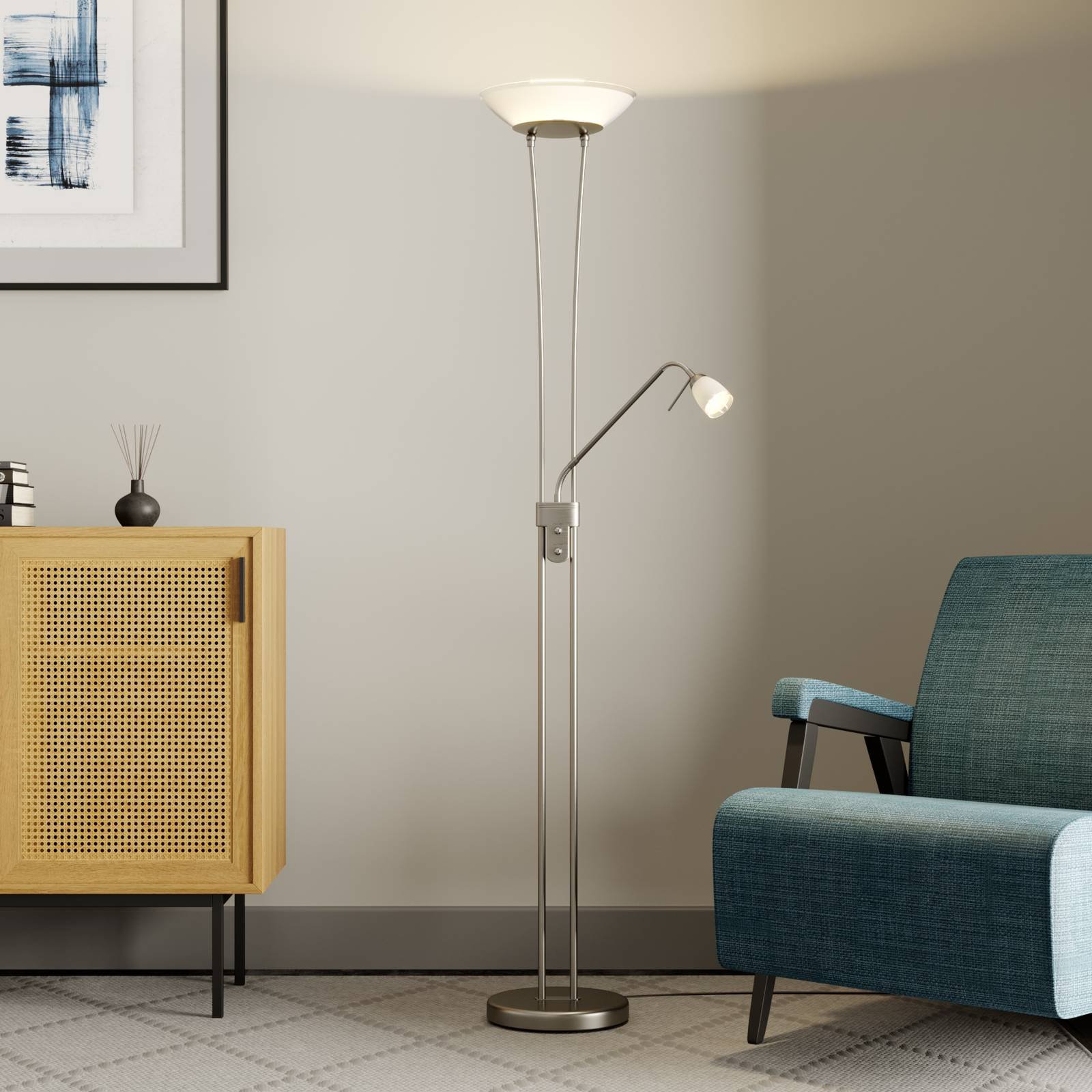 Lindby Jovina gulvlampe med lesearm