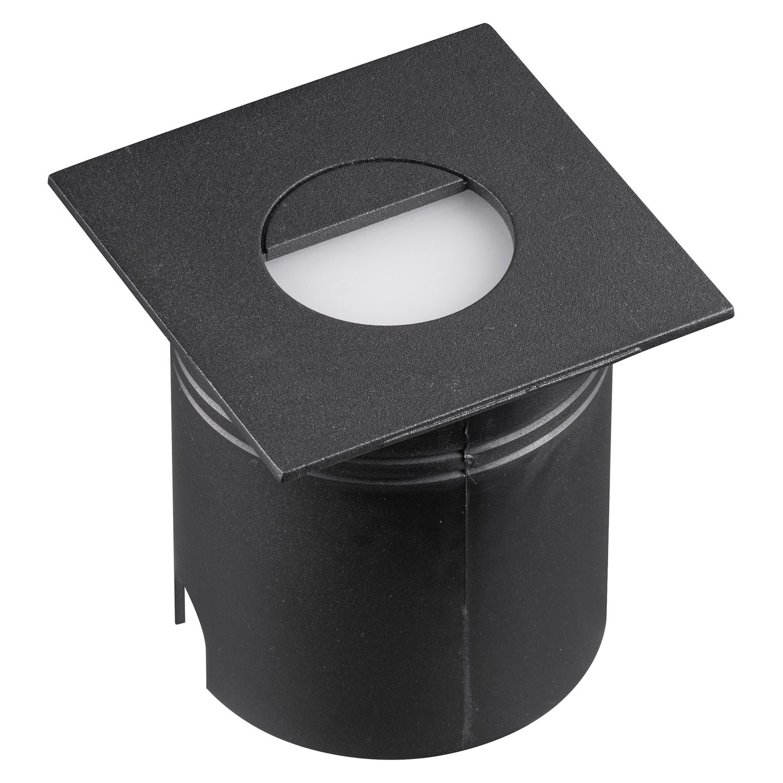 Aspen LED-innfellingslampe, spreder, kantet, svart