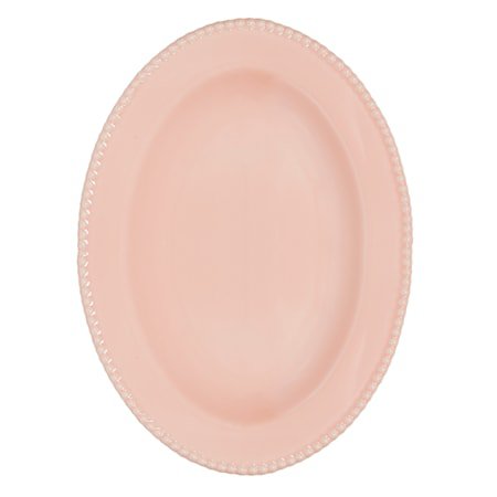 Fat Ovalt 40 cm Pudderrosa