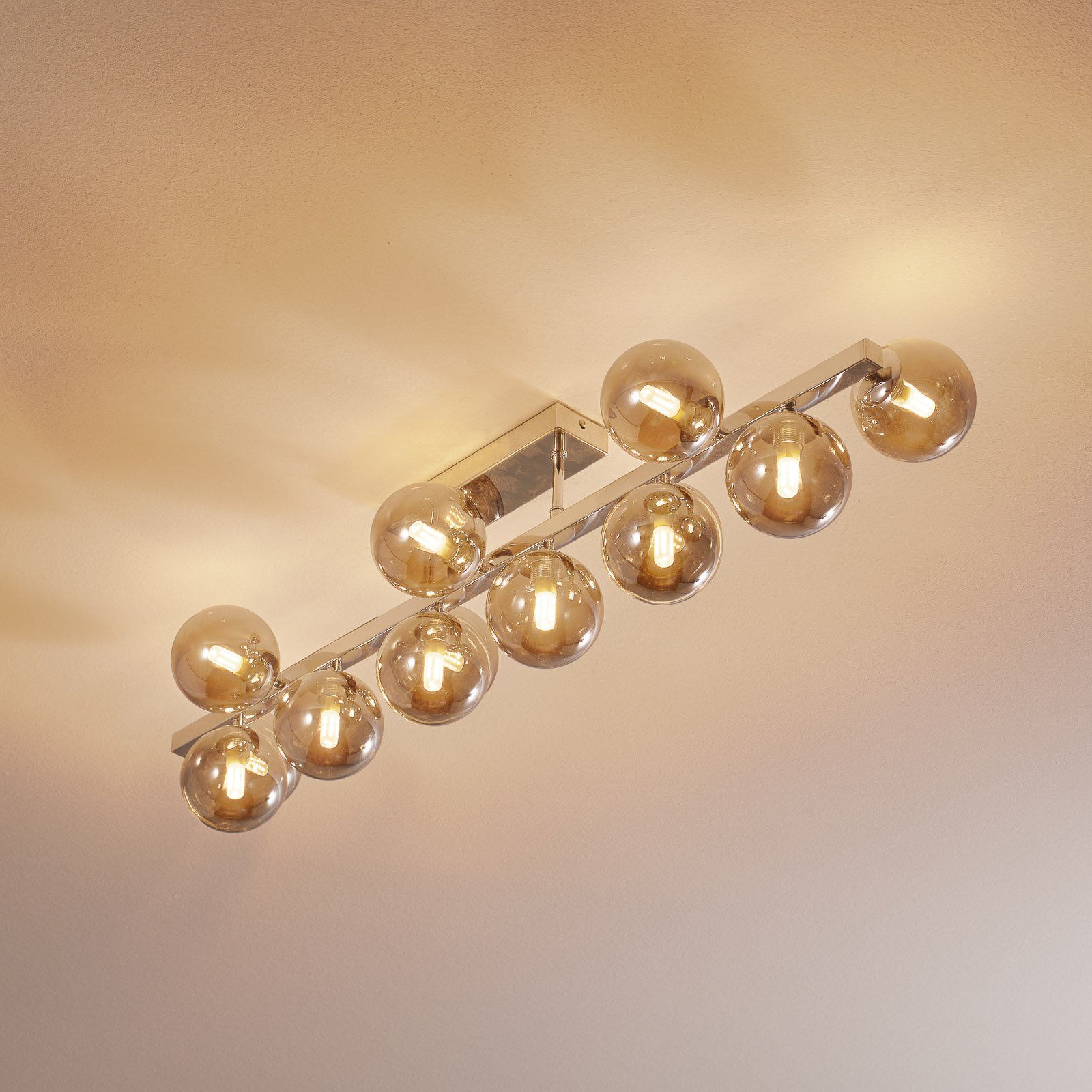 Dallas vegglampe krom, 13 lyskilder