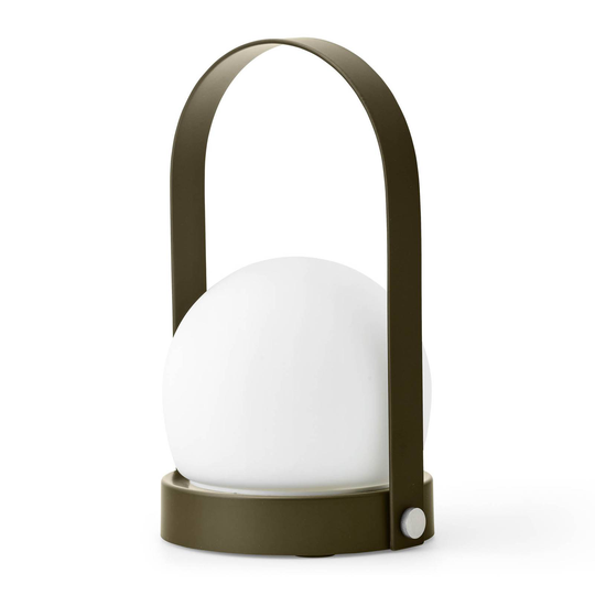 Menu Carrie LED-dekolampe med batteri IP44, oliven