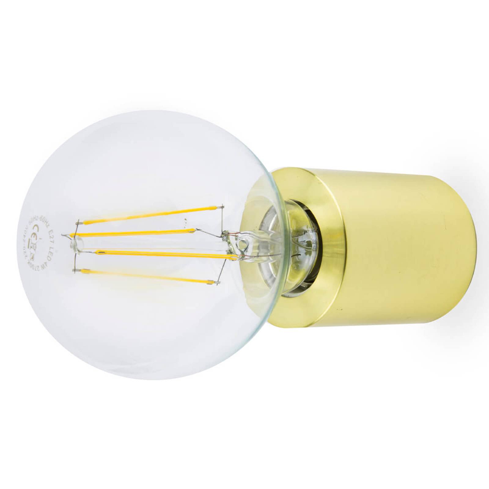 Ten - minimalistisk vegglampe, satinert gull