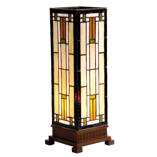 Bridget - bordlampe i krem og ravgult
