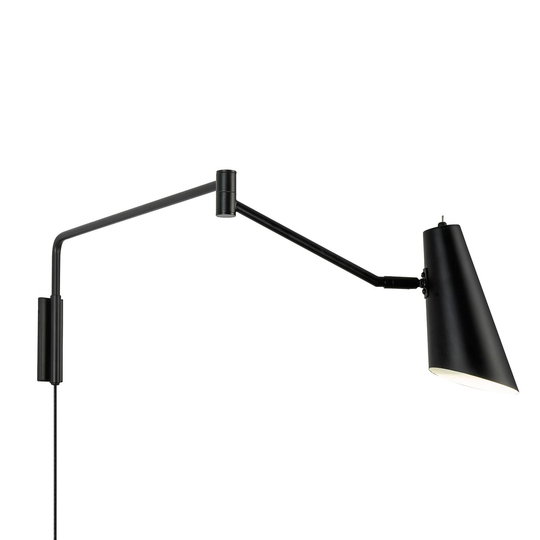 Dyberg Larsen Noa vegglampe med ledd, svart