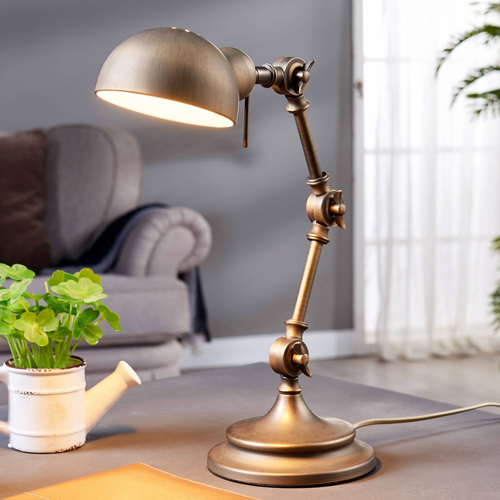 Ellisen - skrivebordslampe i bronse