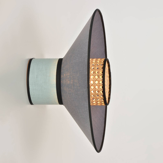 MARKET SET Singapour vegglampe, mandler/antrasitt