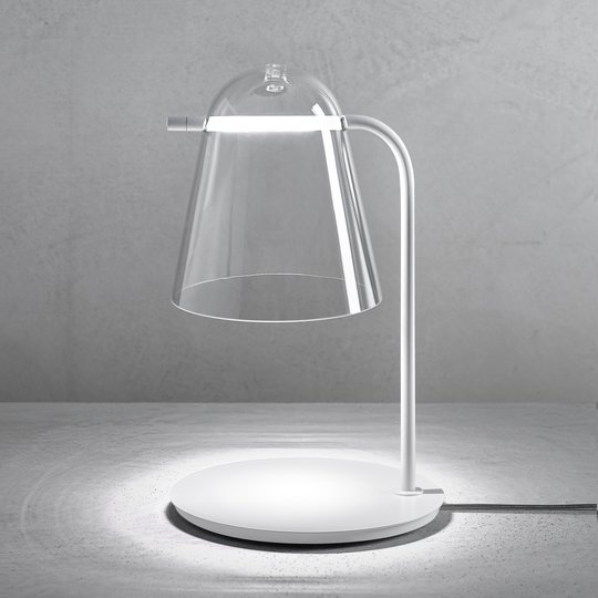 Prandina Sino T3 LED-bordlampe klar/matt hvit